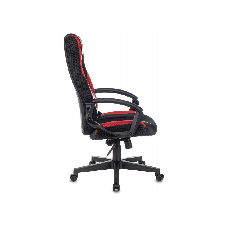 Кресло геймерское Бюрократ Zombie 9 черный/красный вид сбоку