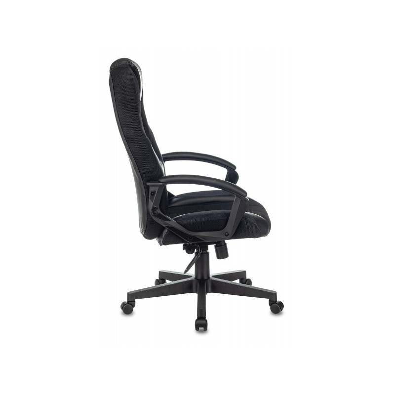 Кресло геймерское Бюрократ Zombie 9 черный/серый вид сбоку