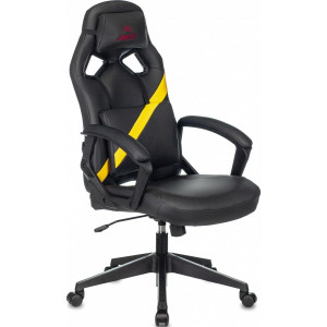 Кресло геймерское Бюрократ Zombie Driver черный/желтый