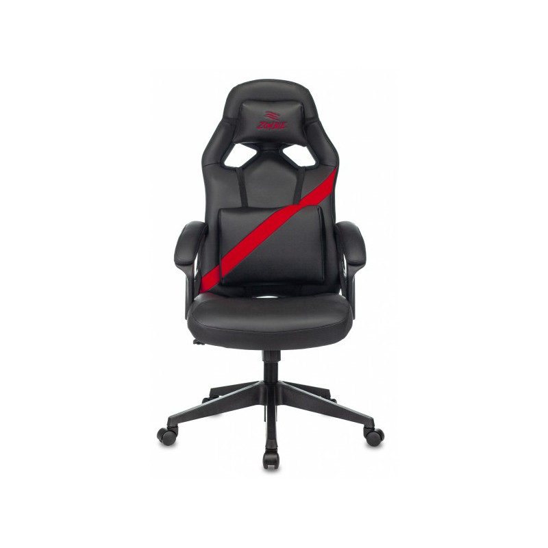 Кресло геймерское Бюрократ Zombie Driver черный/красный вид спереди