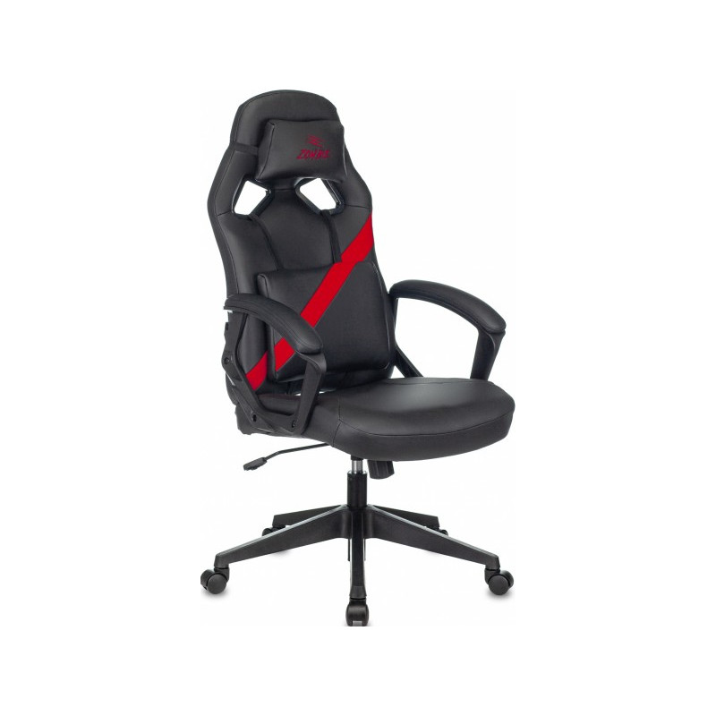 Кресло геймерское Бюрократ Zombie Driver черный/красный