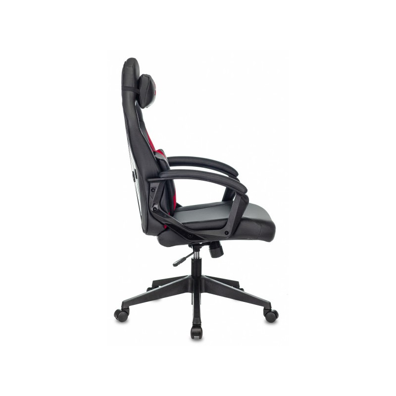 Кресло геймерское Бюрократ Zombie Driver черный/красный вид сбоку