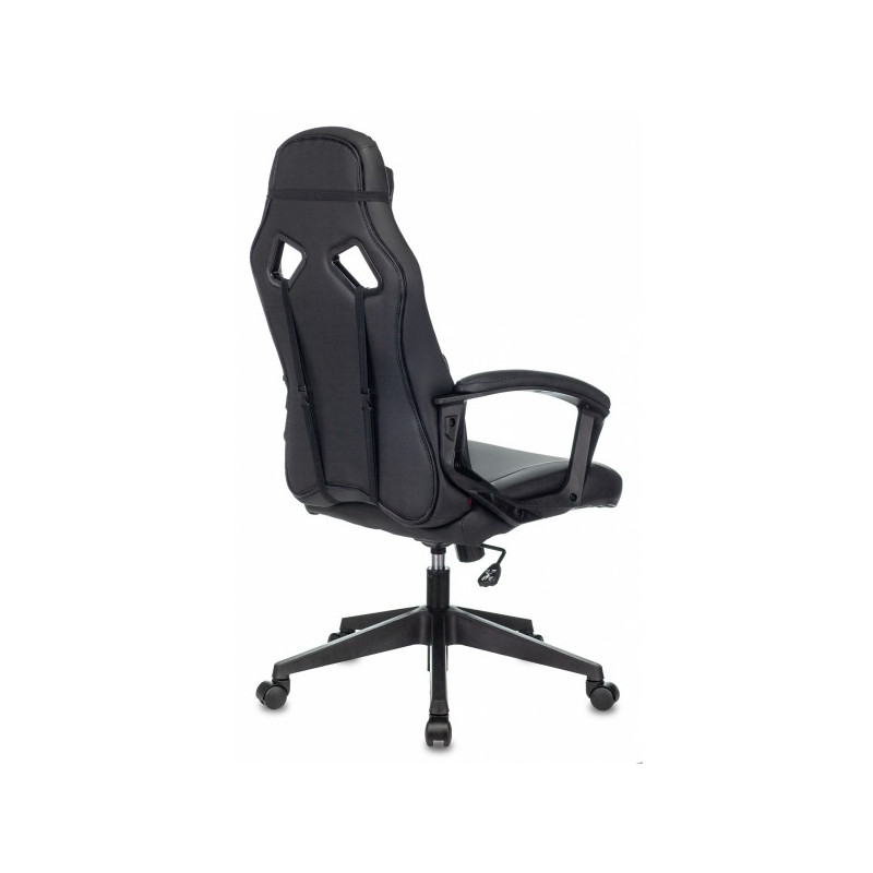 Кресло геймерское Бюрократ Zombie Driver черный/красный вид сзади