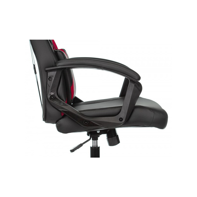 Кресло геймерское Бюрократ Zombie Driver черный/красный подлокотник