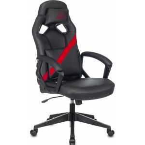 Кресло геймерское Бюрократ Zombie Driver черный/красный