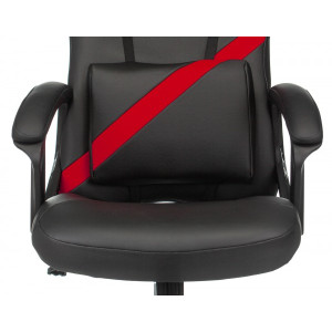 Кресло геймерское Бюрократ Zombie Driver черный/красный поясничный упор