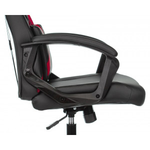 Кресло геймерское Бюрократ Zombie Driver черный/красный подлокотник