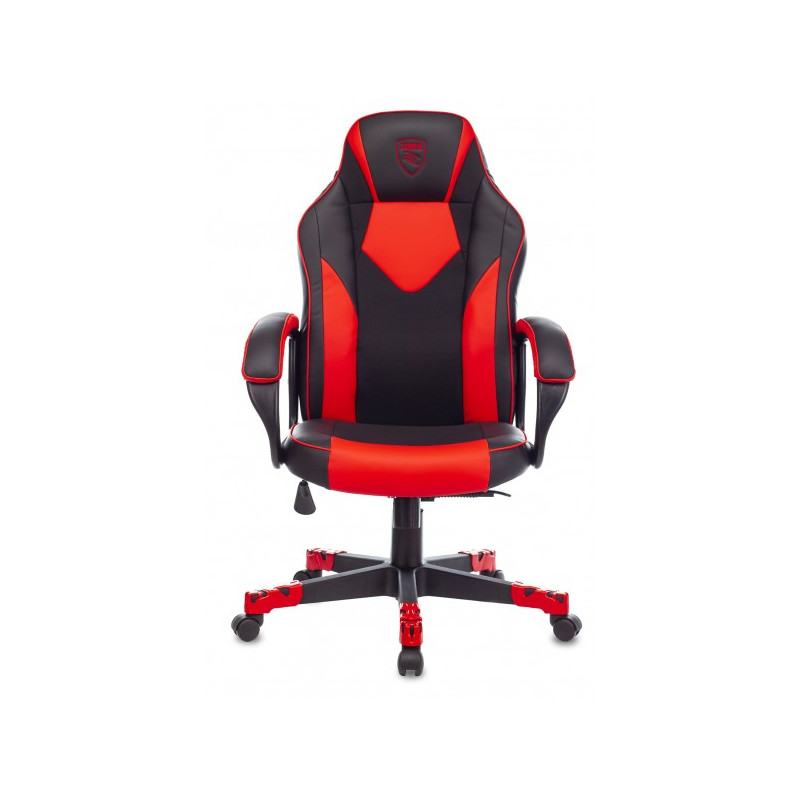 Кресло геймерское Бюрократ Zombie Game 17 черный/красный вид спереди