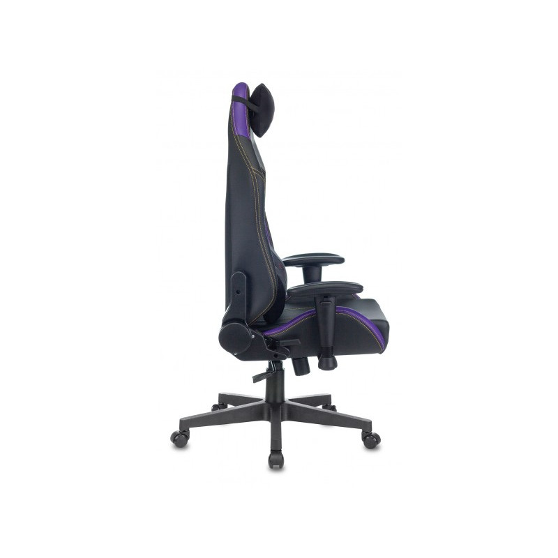 Кресло геймерское Бюрократ Zombie Hero Joker Pro черный/фиолетовый вид сбоку