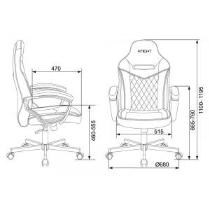 Кресло геймерское Бюрократ Viking 6 серый схема