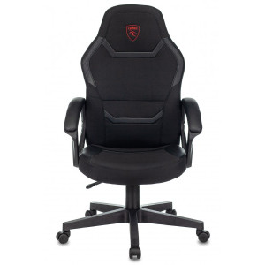 Кресло геймерское Бюрократ Zombie 10 черный вид спереди