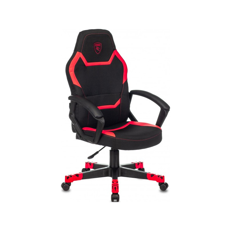 Кресло геймерское Бюрократ Zombie 10 черный/красный