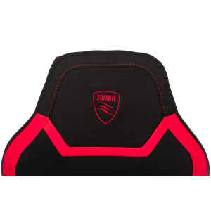 Кресло геймерское Бюрократ Zombie 10 черный/красный спинка