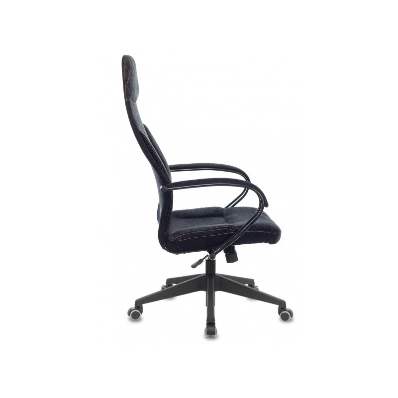 Кресло компьютерное Бюрократ CH-608 черный (ткань) вид сбоку