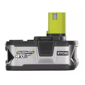 Вид сбоку аккумулятор Ryobi RB18L40 Li-Ion 18 В 4.0 А·ч
