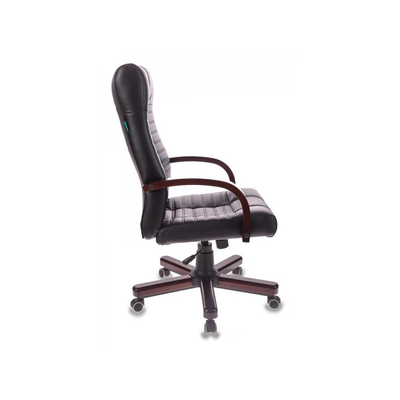 Кресло компьютерное Бюрократ KB-10WALNUT черный вид сбоку