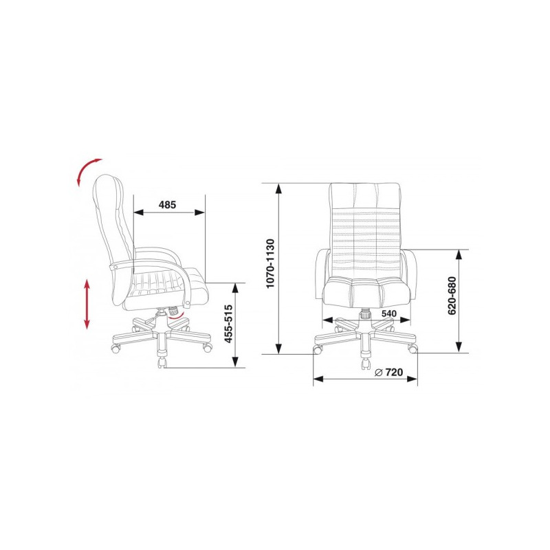 Кресло компьютерное Бюрократ KB-10WALNUT черный схема