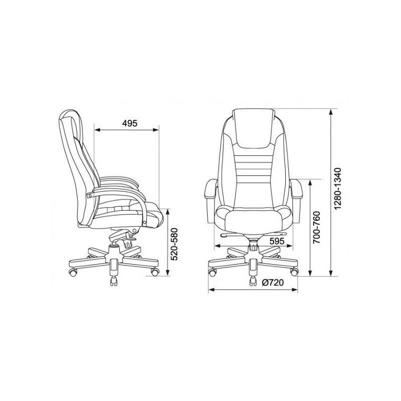 Кресло компьютерное Бюрократ T-9923WALNUT светло-коричневый схема