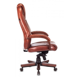 Кресло компьютерное Бюрократ T-9923WALNUT светло-коричневый вид сбоку
