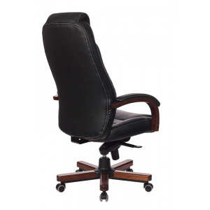 Кресло компьютерное Бюрократ T-9923WALNUT черный вид сзади