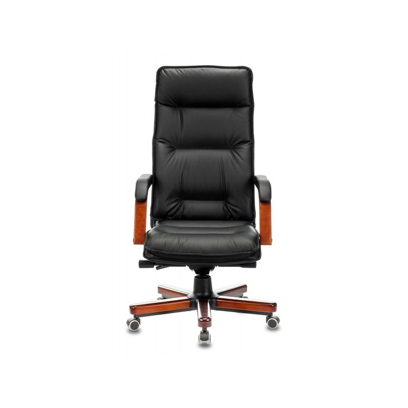 Кресло компьютерное Бюрократ T-9927WALNUT черный вид спереди