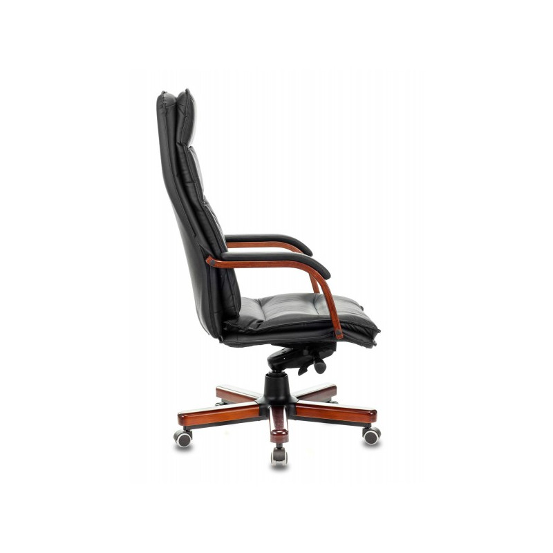 Кресло компьютерное Бюрократ T-9927WALNUT черный вид сбоку