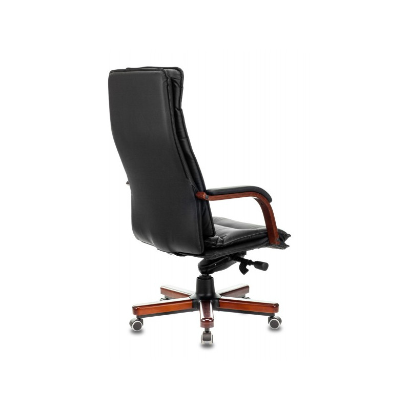 Кресло компьютерное Бюрократ T-9927WALNUT черный вид сзади