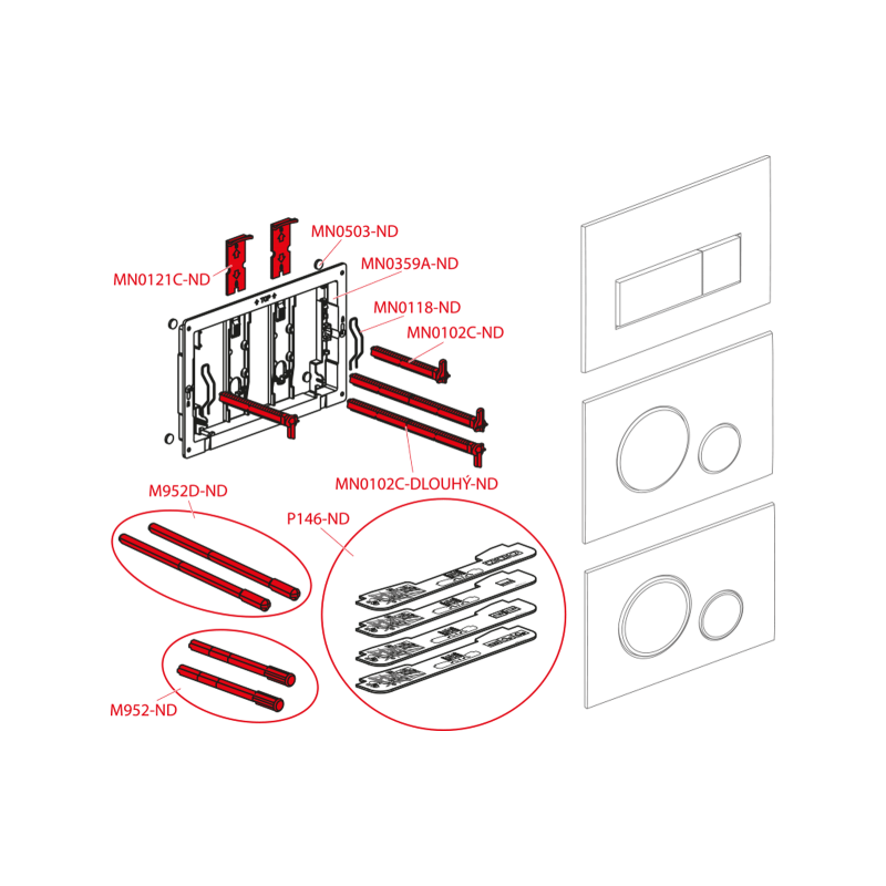 Кнопка смыва Alcaplast M778 черный установка