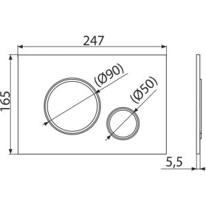 Кнопка смыва Alcaplast M778 черный размеры