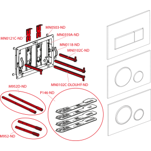 Кнопка смыва Alcaplast M778 черный установка
