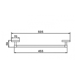 Держатель для полотенца Frap F1901-1 - размер
