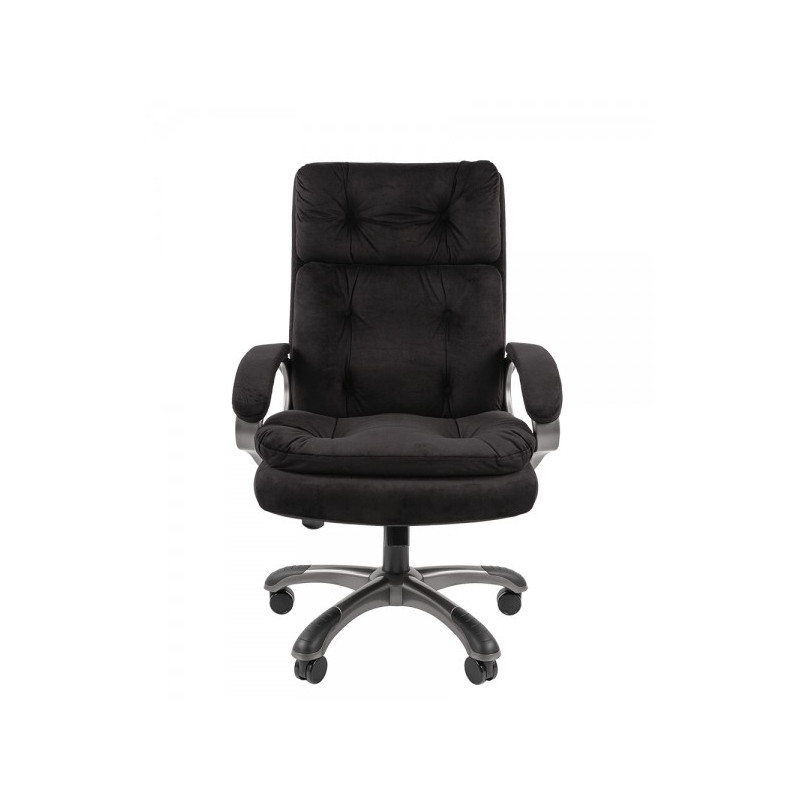 Кресло компьютерное Chairman 442 черный (ткань) вид спереди