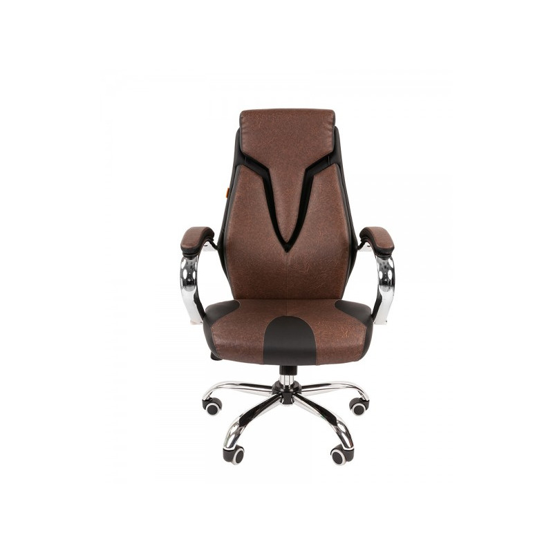 Кресло компьютерное Chairman 901 коричневый вид спереди