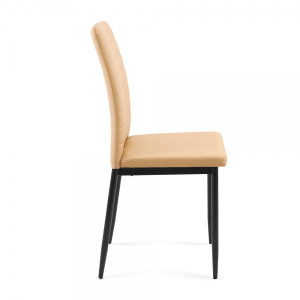 Стул DikLine Текс Pegaso бежевый/черный вид сбоку