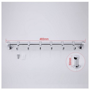 Планка с крючками Frap F205-6 (6 крючков) - размеры