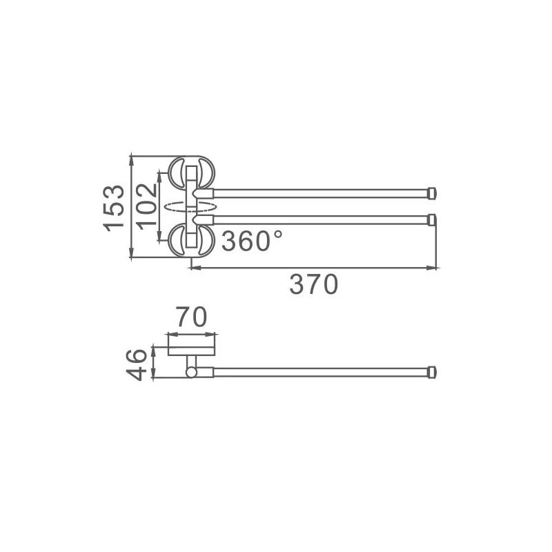 Держатель для полотенца Frap F1912 - размер