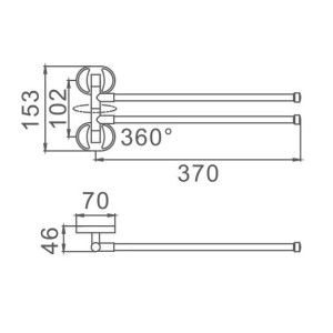 Держатель для полотенца Frap F1912 - размер