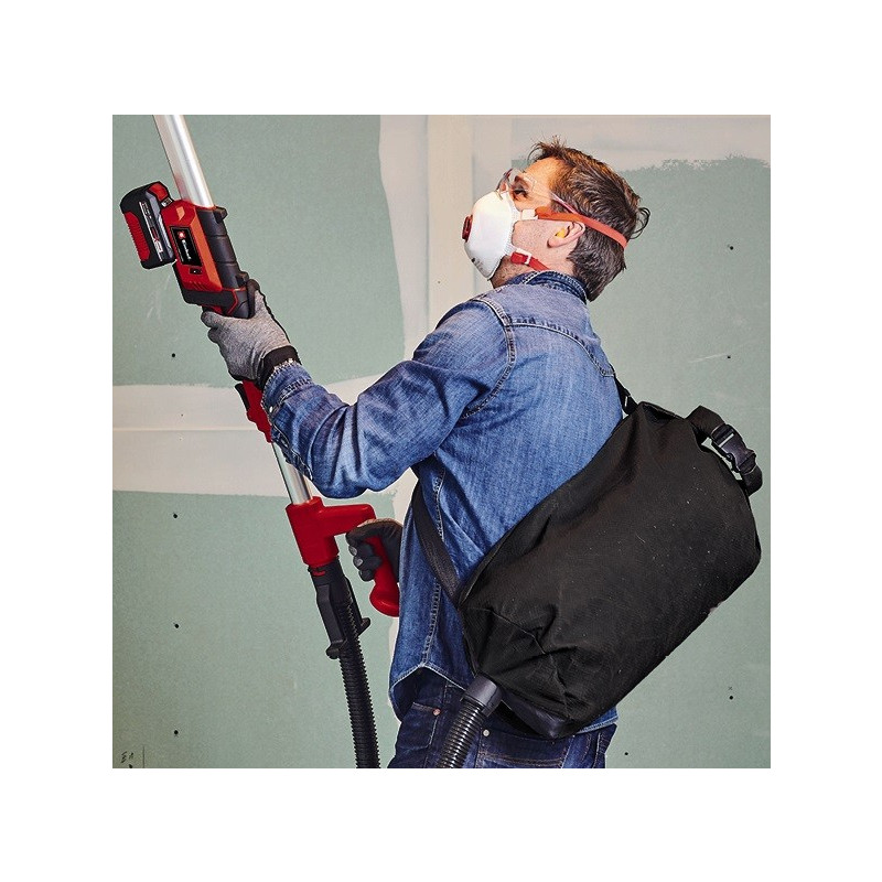 Шлифмашина для стен и потолка Einhell TE-DW 18/225 Li - Solo 4259990 (без АКБ) в работе