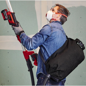 Шлифмашина для стен и потолка Einhell TE-DW 18/225 Li - Solo 4259990 (без АКБ) в работе