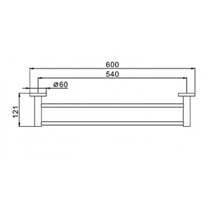 Держатель для полотенца Frap F30209 - размеры