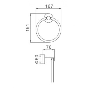 Кольцо для полотенца Frap F30204 - размер