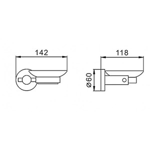 Мыльница Frap F30202 -размеры
