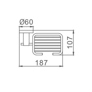 Мыльница Frap F30202-1 - размеры
