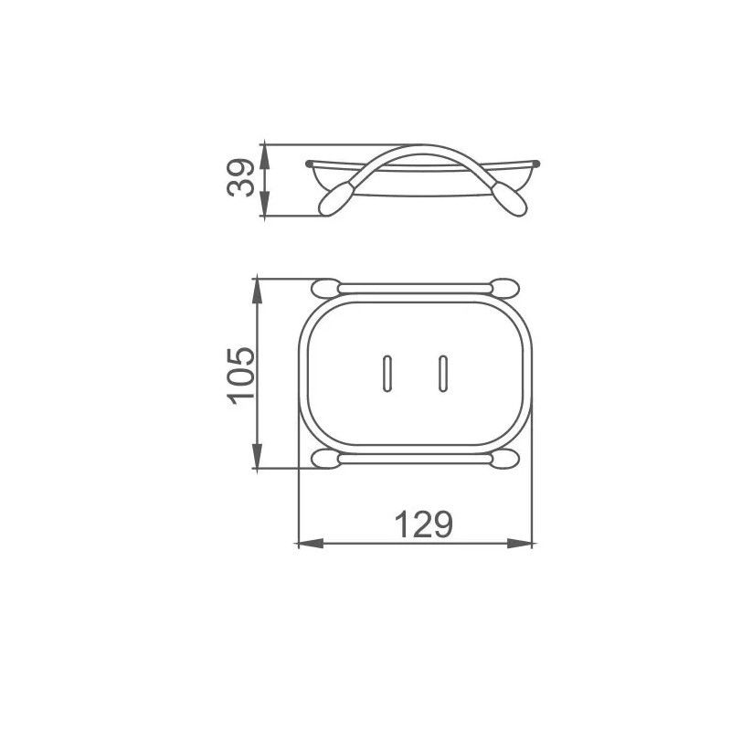 Мыльница Frap F332 - размер