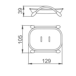 Мыльница Frap F333 - размер