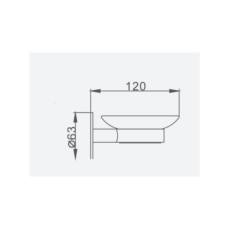 Мыльница Frap F3802 - размер