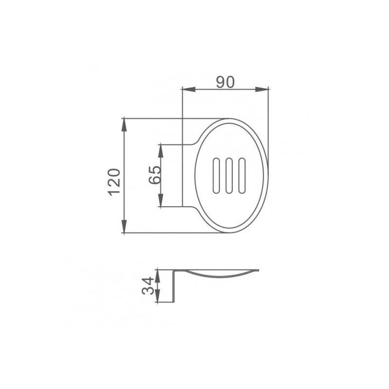 Мыльница Frap F3802-1 - размер