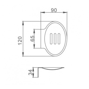 Мыльница Frap F3802-1 - размер