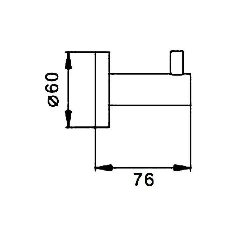 Крючок для ванной Frap F30205 - размер