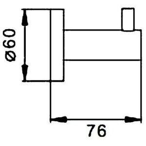 Крючок для ванной Frap F30205 - размер